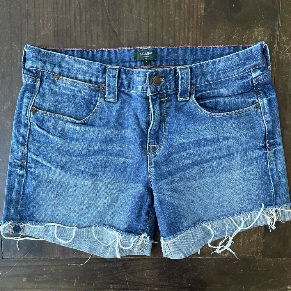 J.crew frayed rolled denim jeans 8